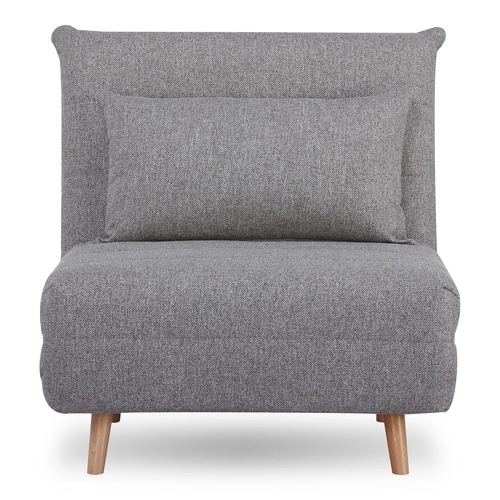 Sofa rozkładana Marlow 1 szara/ nogi  naturalne