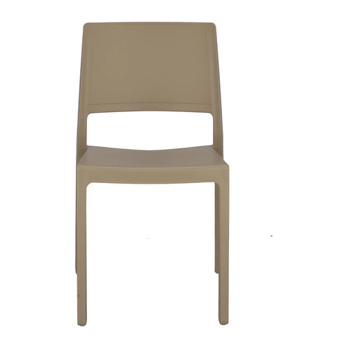 Krzesło ogrodowe Kate beżowe z tworzywa sztaplowane łatwe w czyszczeniu SCAB Design