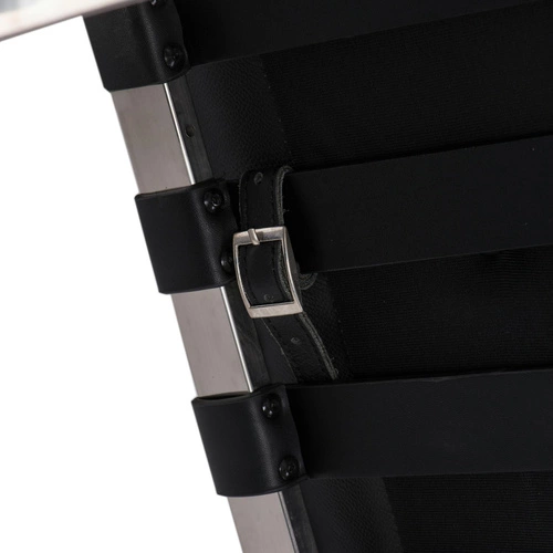 Fotel wypoczynkowy BA1 skóra naturalna czarny z podnóżkiem inspirowany Barcelona do salonu