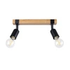 Plafon sufitowy ZUCA 2 czarny z drewnem nowoczesny do salonu regulowany SOLLUX LIGHTING