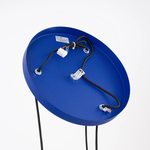 Lampa wisząca loftowa ESTRIA 3P biała i granatowa do kuchni i jadalni nad stół