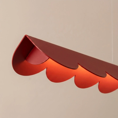 Lampa wisząca BISCUIT LED czerwona regulowana nad wyspę 98,5 cm