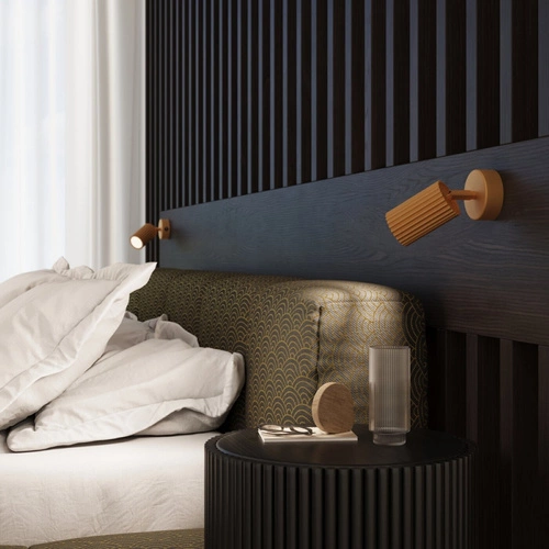 Kinkiet ścienny KARBON złoty nowoczesny z ruchomym kloszem do salonu i sypialni SOLLUX