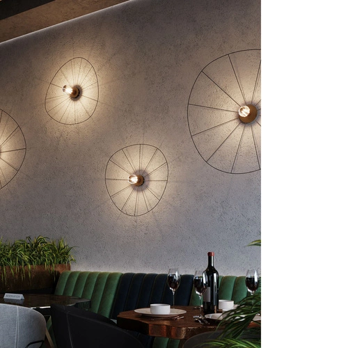 Kinkiet ścienny ESKOLA 70 czarny metalowy nowoczesny do salonu i sypialni Thoro