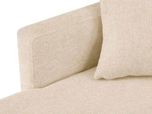 Narożnik z funkcją spania Gabriel Beige Structured Fabric lewostronny