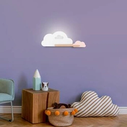 Kinkiet Cloud lampa 5W LED 4000K iq kids biały+różowy