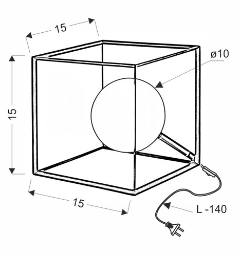 Lampka nocna Weert 150 czarna nowoczesna metalowa do sypialni i salonu Ledea