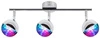 Lampa sufitowa Party listwa 3x3W LED rgb  główka okrągła 1e z przegubem kd system chrom