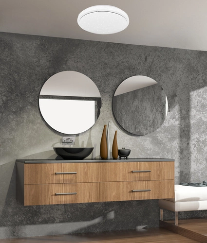 Plafon sufitowy LED Jasper biały okrągły 49cm nowoczesny do salonu i kuchni