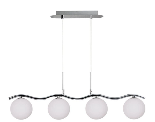 Lampa wisząca Ramon chromowy 4x40W G9  klosz biały