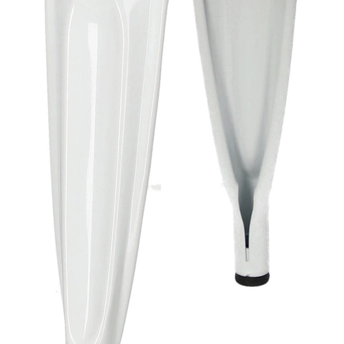 Krzesło do jadalni Paris Wood białe metalowe z drewnianym siedziskiem industrialne D2.DESIGN