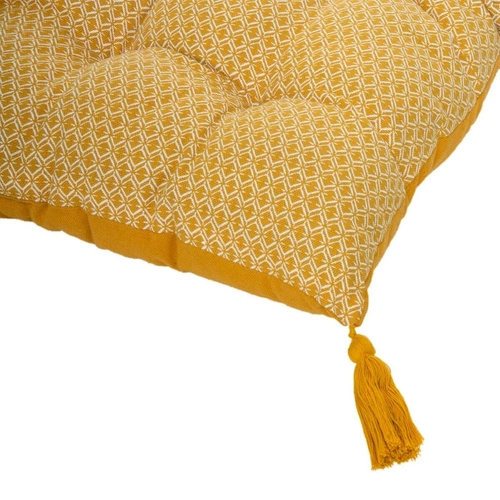 Poduszka podłogowa Otto boho bawełniana dekoracyjna do salonu i sypialni żółta 60x120