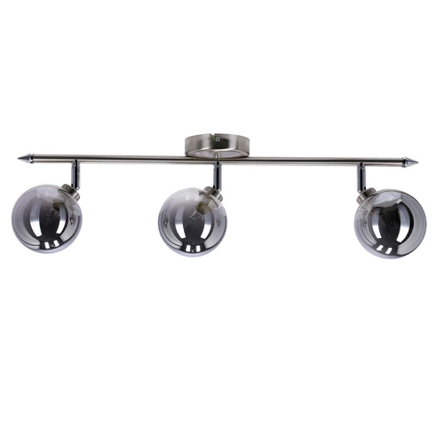 Lampa sufitowa Rodia listwa satynowy  3x40W G9 klosz grafitowy