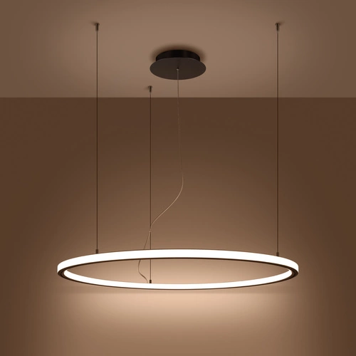 Żyrandol RISA 90 czarny nowoczesny LED do salonu i jadalni rozproszone światło