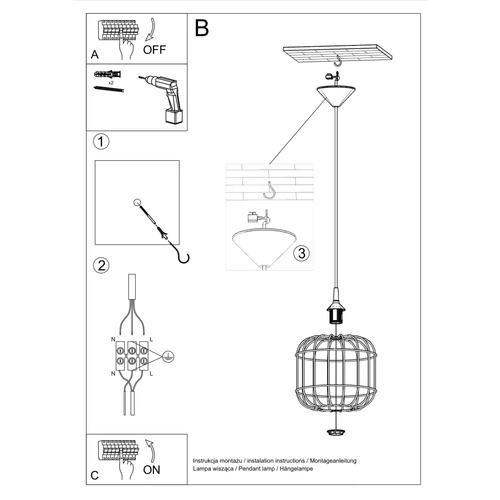 Lampa wisząca CELTA biała nowoczesna metalowa pojedyncza do salonu i kuchni