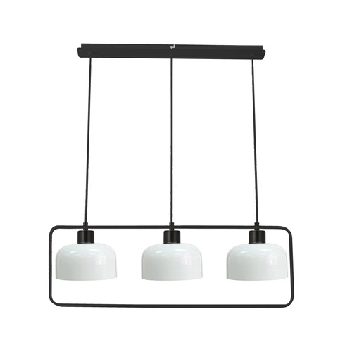 Lampa wisząca Zodiac czarny 3x40W E27  klosz biały