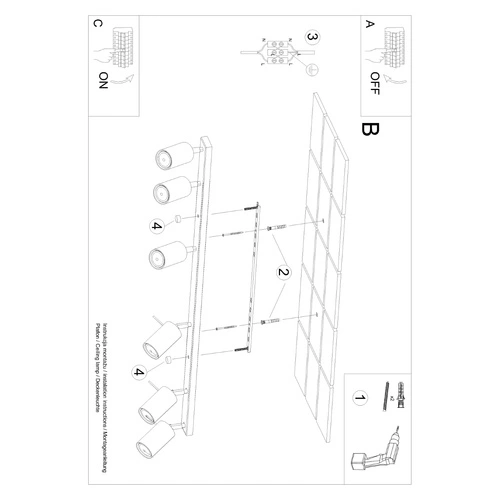 Plafon sufitowy RING 6L zielony oliwkowy nowoczesny do salonu i sypialni Sollux