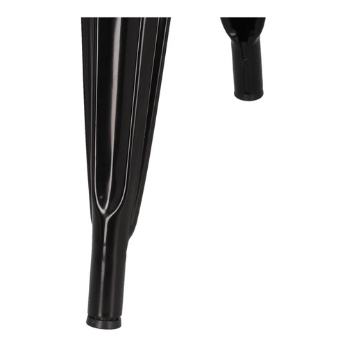 Krzesło do jadalni Paris Wood D2.DESIGN czarne metalowe z drewnianym siedziskiem sosna