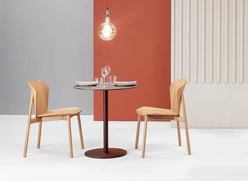 Krzesło drewniane Finn zielone do jadalni nowoczesne sztaplowane SCAB Design