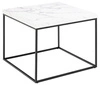 Stolik kawowy Barossa 60x60 cm kwadratowy biały marmur nowoczesny do salonu Actona