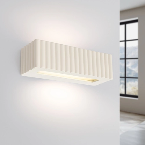 Kinkiet ścienny RIGATA beżowy nowoczesny ceramiczny do salonu