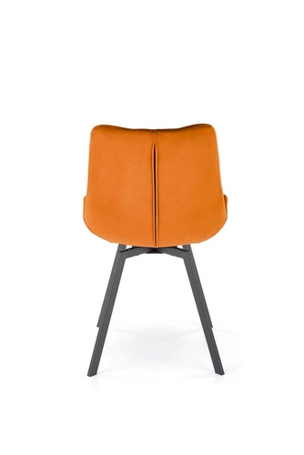 Krzesło tapicerowane welurowe obrotowe Veroniq Intesi do jadalni i salonu cynamonowe