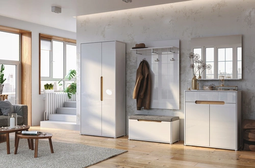 Komoda Steff biała z szufladami nowoczesna komoda do salonu i sypialni 90 cm Intesi