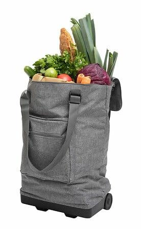 Torba na zakupy na kółkach szara