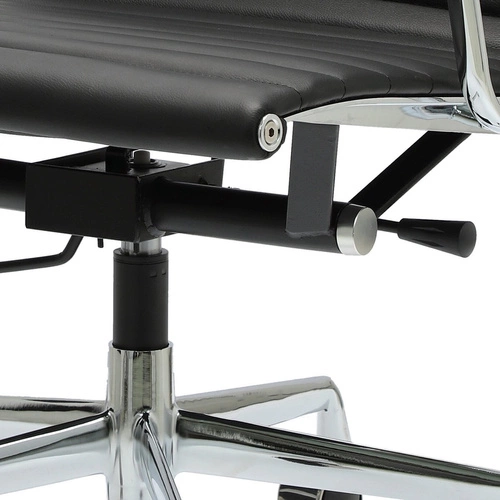 Fotel biurowy ergonomiczny CH1191 Premium skórzany czarny obrotowy do biurka inspirowany EA119