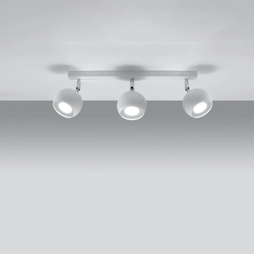 Plafon sufitowy Oculare 3 biały nowoczesny metalowy do salonu kuchni i sypialni Sollux