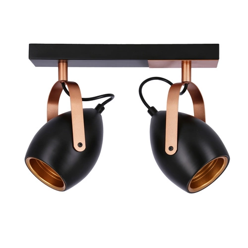 Nowoczesna lampa sufitowa Anica czarna z złotym regulowana do salonu lub kuchni