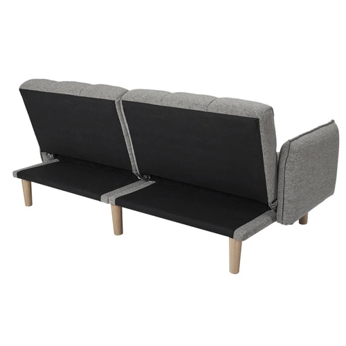 Sofa rozkładana z funkcją spania Sara szara skandynawska do salonu i pokoju młodzieżowego Intesi