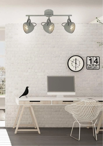 Nowoczesna lampa sufitowa Pent 3-punktowa szara betonowa regulowana do salonu i sypialni