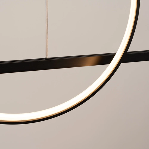 Lampa wisząca LED GLAD czarna nowoczesna regulowana do salonu i nad stół Thoro