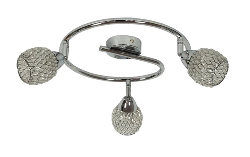 Nowoczesna lampa sufitowa Clear 3-punktowa regulowana do salonu i jadalni transparentna