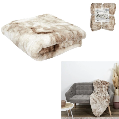 Koc Furry Intesi ciepły i miękki koc polarowy 140x200 na kanapę do salonu