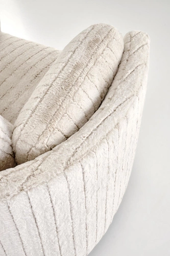 Fotel wypoczynkowy rozkładany Bun Intesi beżowy do salonu z funkcją kołyski