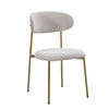 Krzesło Nola beżowe welurowe na złotych nogach do jadalni i salonu