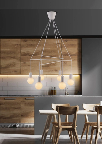 Lampa wisząca Alto 6x40W E27 biały  matowy