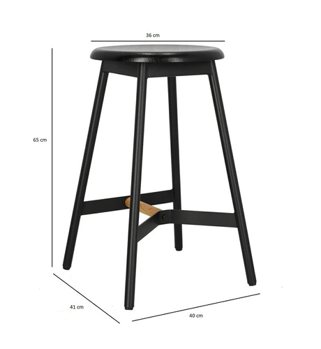 Stołek barowy Aldo czarny OUTLET