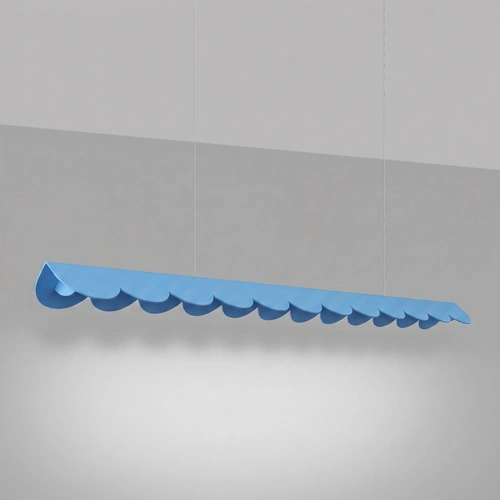 Lampa wisząca BISCUIT 130 LED błękitna nad wyspę regulowana