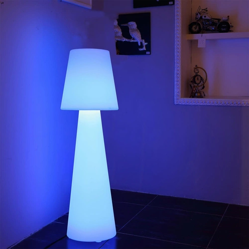 Lampa stojąca LED Colorfull 110cm biała nowoczesna z pilotem do salonu i na taras Intesi