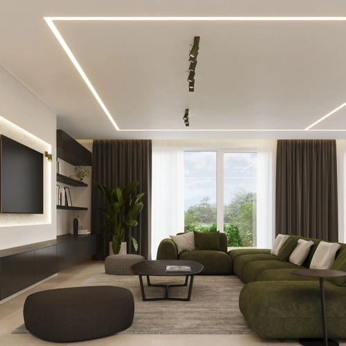 Kinkiet ścienny RING nowoczesny zielony oliwkowy stalowy z ruchomym kloszem do salonu SOLLUX