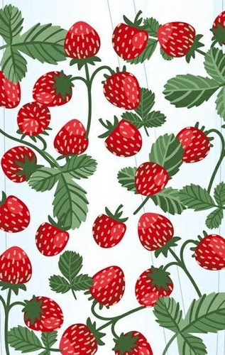 Szklanka do napoju z pokrywką i słomką Soleo 530 ml poziomki Intesi – letni design