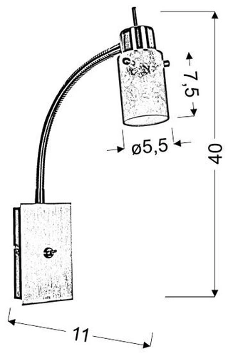 Nowoczesny kinkiet ścienny Frozen CANDELLUX z elastycznym ramieniem do sypialni i salonu regulowany
