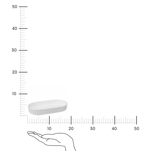 Mydelniczka ceramiczna biała Colors owalna do łazienki 5five simply smart