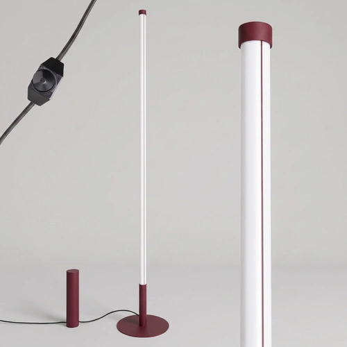 TRANG lampa stojąca do salonu nowoczesna LED burgund 4000K