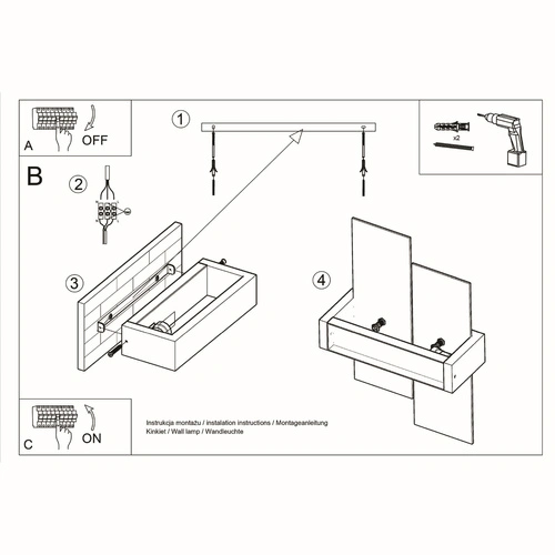 Kinkiet ścienny Feniks biały nowoczesny drewniano-szklany do sypialni lub salonu Sollux
