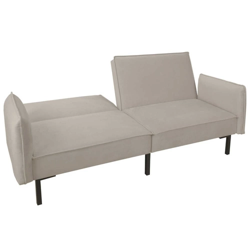 Sofa rozkładana Canif Velvet szara nowoczesna dwuosobowa do salonu i małego mieszkania Intesi