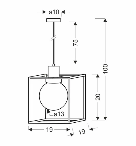 Lampa wisząca Retro 2 czarna z dymionym kloszem regulowana do salonu i jadalni
